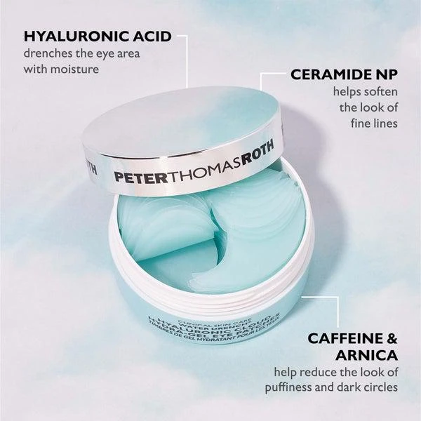 商品Peter Thomas Roth|Peter Thomas Roth Water Drench Hyaluronic Cloud Hydra-Gel Eye Patches (30 Pairs),价格¥447,第5张图片详细描述