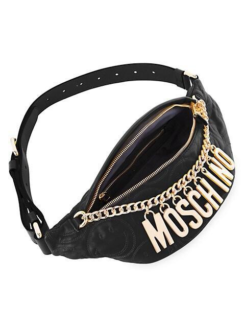商品Moschino|Smiley-Embossed Leather Belt Bag,价格¥6548,第5张图片详细描述
