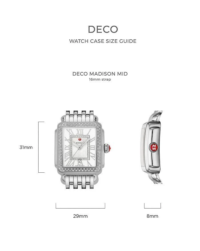 商品Michele|Deco Madison Mid Watch, 29x31mm,价格¥9720-¥14223,第3张图片详细描述