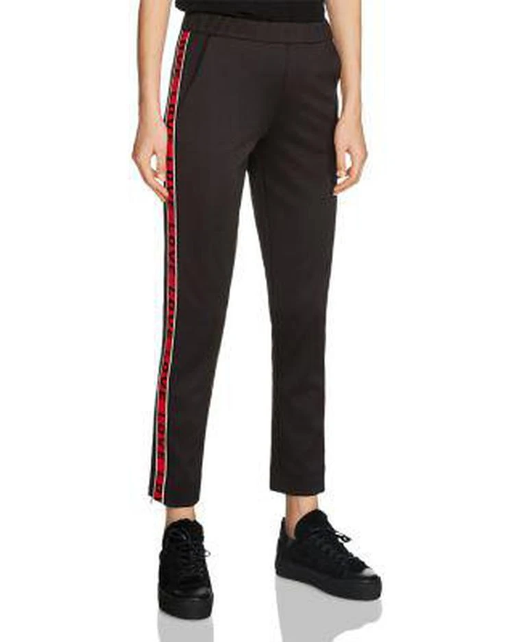 商品Maje|Poly Striped "Love" Graphic Track Pants,价格¥1962,第1张图片