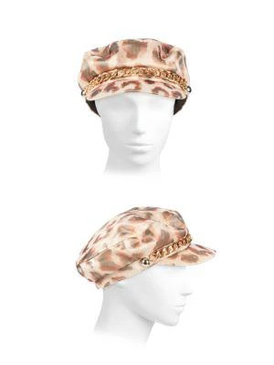 商品Eugenia Kim|Marina Animal Print Chain Trim Cap,价格¥517,第3张图片详细描述