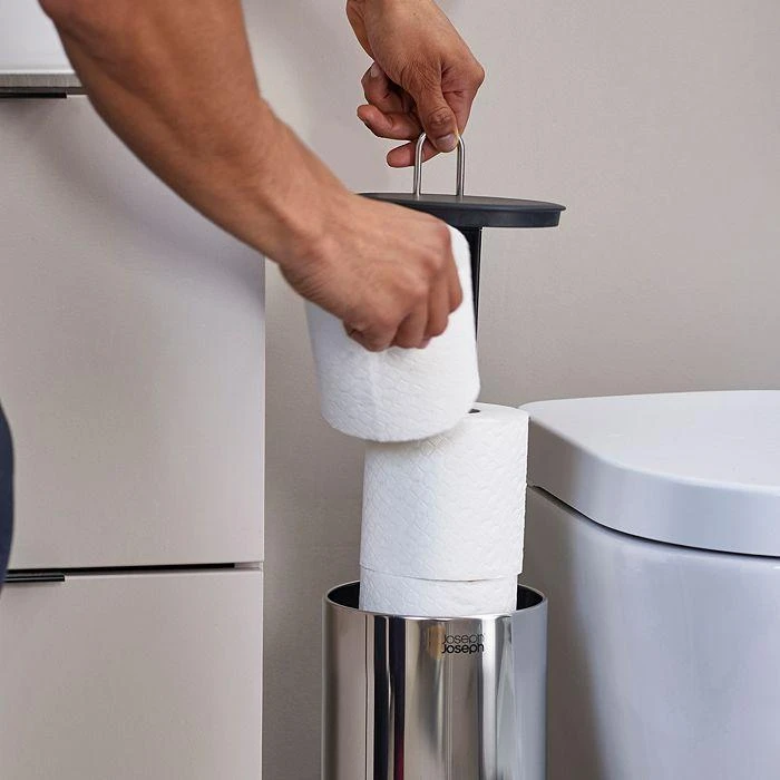 商品Joseph Joseph|EasyStore Luxe Concealed Toilet Roll Holder,价格¥341,第4张图片详细描述
