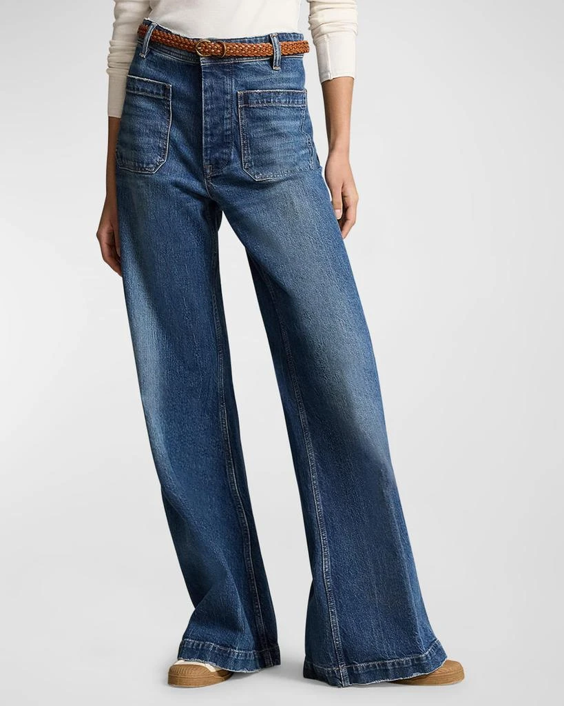 商品Ralph Lauren|Stretch Cotton Wide-Leg Jeans,价格¥2094,第2张图片详细描述