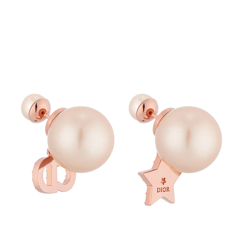 商品Dior|【预售3-7天】迪奥 22新款DIOR TRIBALES系列 女士粉色饰CD字母徽标星星圆珠镶嵌珍珠透明晶体不对称耳环耳钉E1038TRICY_D12P,价格¥3697,第6张图片详细描述