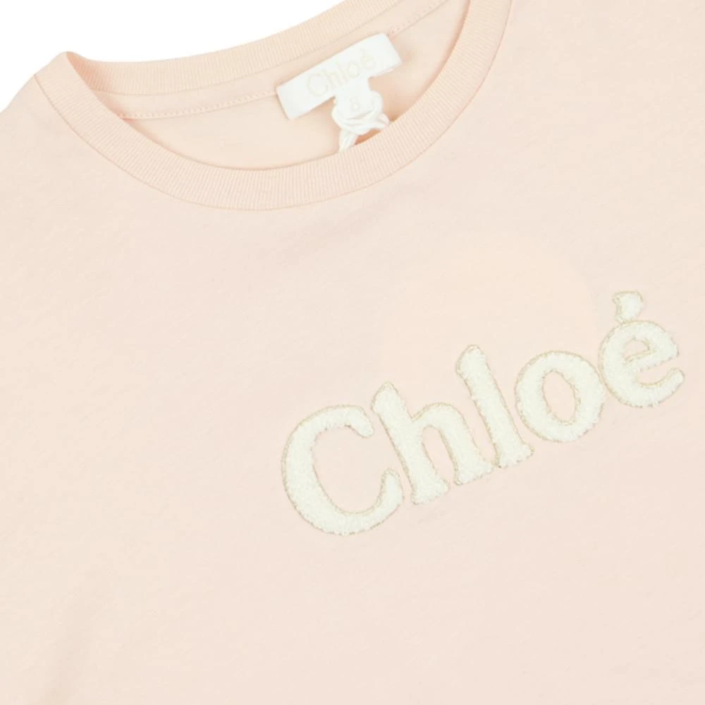 商品Chloé|Pale Pink Long Sleeve Logo T Shirt,价格¥317,第2张图片详细描述