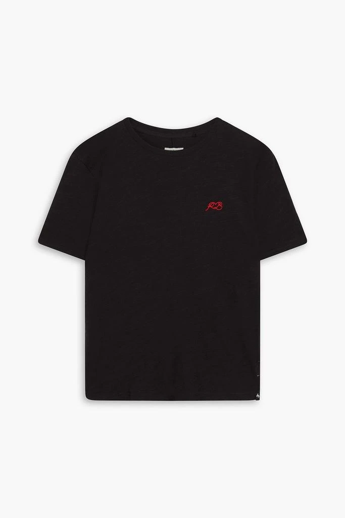 商品Rag & Bone|Embroidered slub cotton-jersey T-shirt,价格¥376,第1张图片