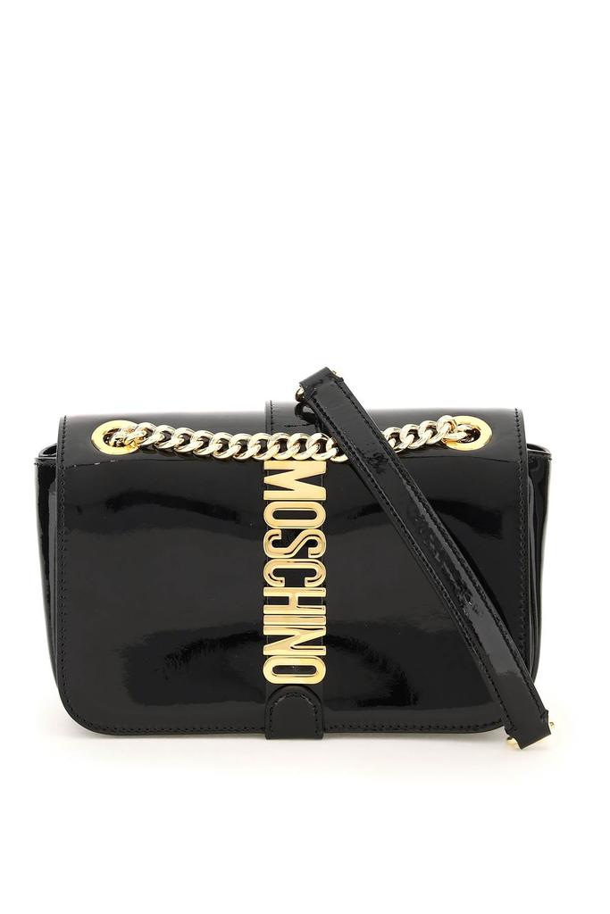 Moschino patent leather bag with logo商品第1张图片规格展示