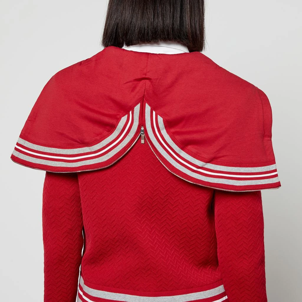 商品Thom Browne|Thom Browne Varsity Cotton-Blend Jersey Hoodie,价格¥2262,第4张图片详细描述