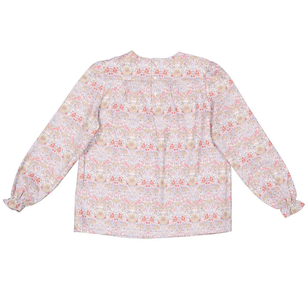 Bonpoint Kids Liberty Floral Print Cotton Blouse, Size 6Y商品第2张图片规格展示