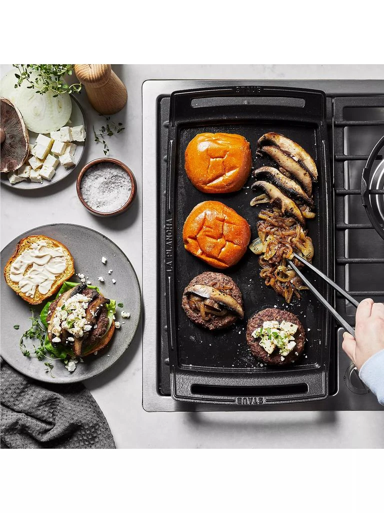 商品Staub|Double Burner Cast Iron Grill,价格¥1492,第3张图片详细描述