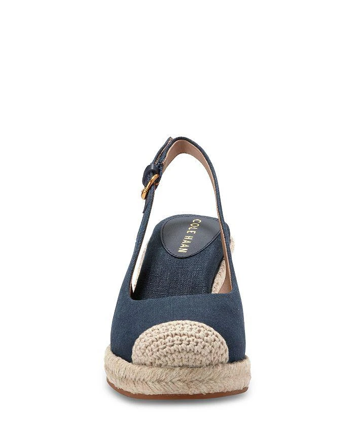 商品Cole Haan|Women's Slip On Slingback Espadrille Wedge Pumps,价格¥1272,第5张图片详细描述