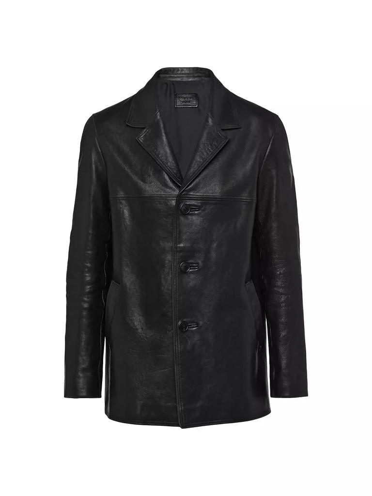 商品Prada|Leather Peacoat,价格¥57689,第1张图片