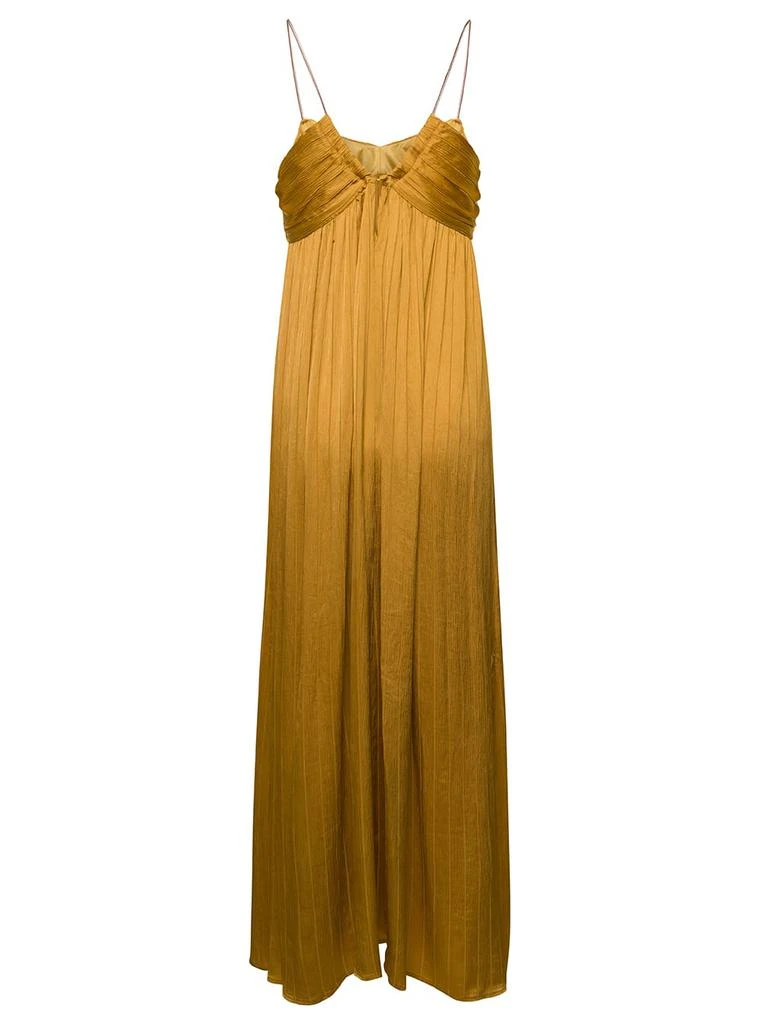 商品FORTE_FORTE|Forte_Forte Long Orange Empire-line Dress In Viscose And Silk Blend Woman,价格¥3234,第2张图片详细描述