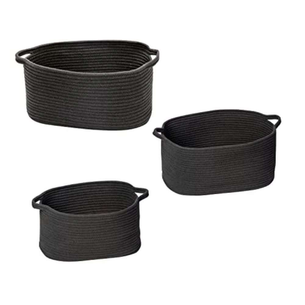 商品Honey Can Do|Honey-can-do 3pc Cotton Coil Baskets,价格¥666,第1张图片