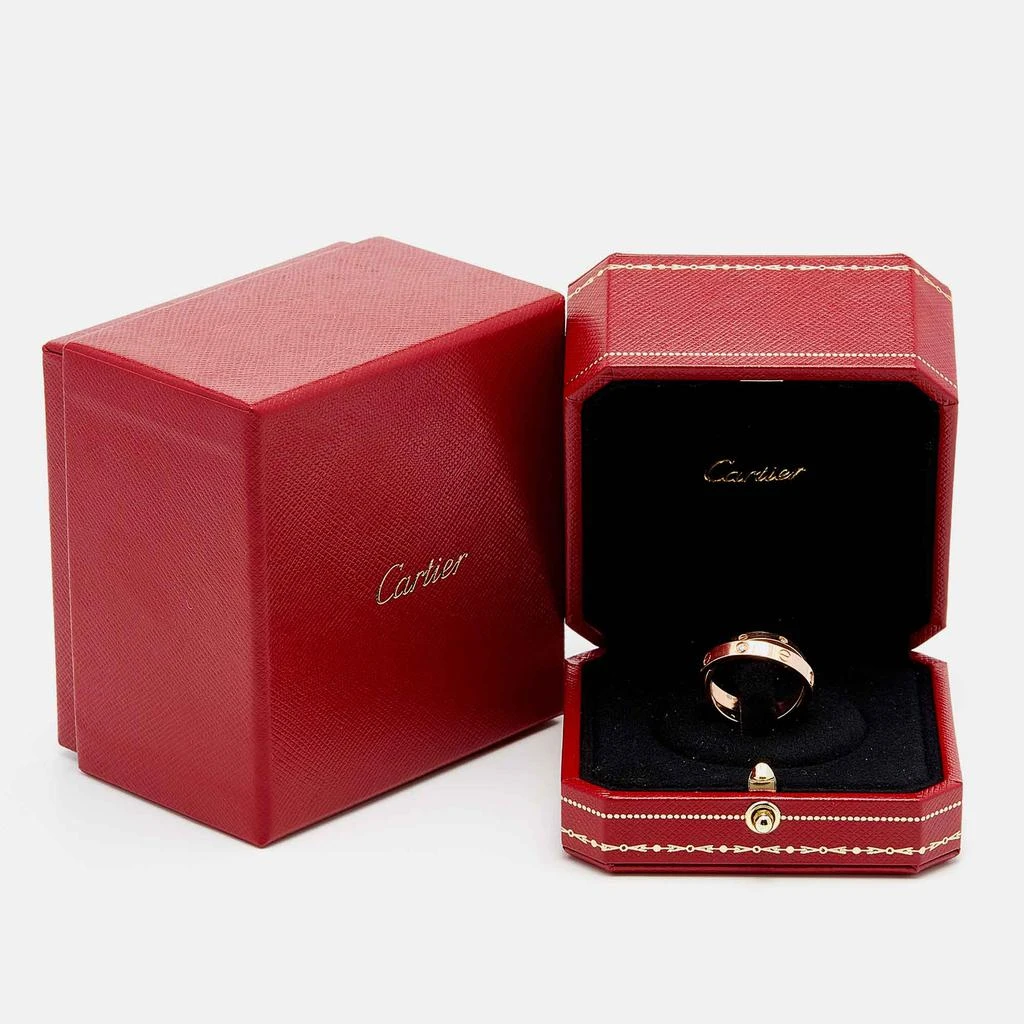 Cartier Love 6 Diamonds 18K Rose Gold Double Band Ring Size 54 商品