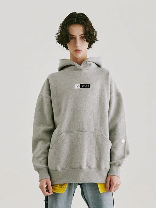 商品DON'T ASK MY PLAN|No Plan Box Logo Hoodie 4.0 Gray,价格¥645,第4张图片详细描述