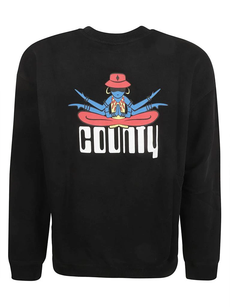 商品Marcelo Burlon|Marcelo Burlon County Of Milan Logo Printed Crewneck Sweatshirt,价格¥2250,第2张图片详细描述