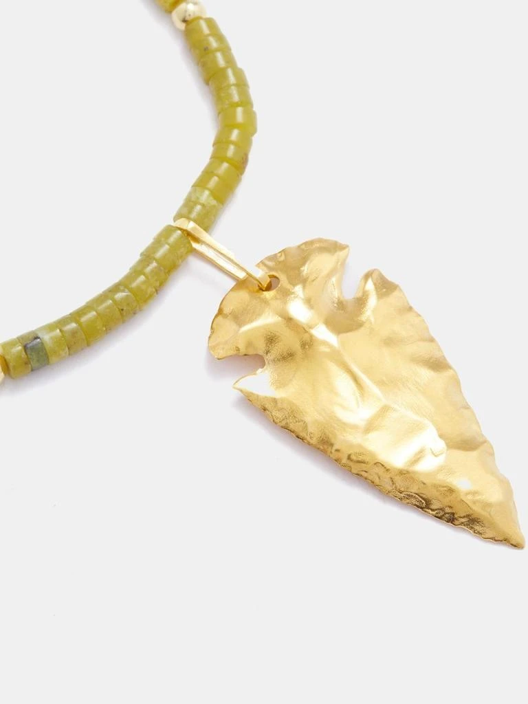 商品Hermina Athens|Before Sunrise jade & gold-vermeil necklace,价格¥1061,第3张图片详细描述