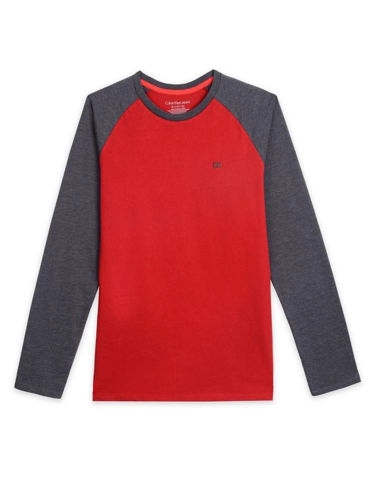 商品Calvin Klein|Boy's Sportswear Baseball Raglan Tee,价格¥54,第1张图片