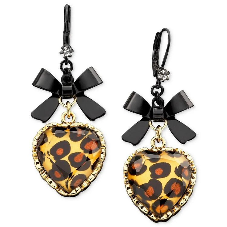 商品Betsey Johnson|豹心蝴蝶结耳环,价格¥169,第1张图片