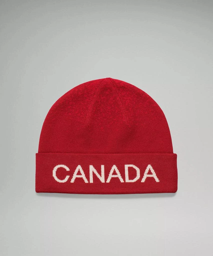 商品Lululemon|Team Canada Wool-Blend Reversible Beanie *COC Logo,价格¥87,第1张图片