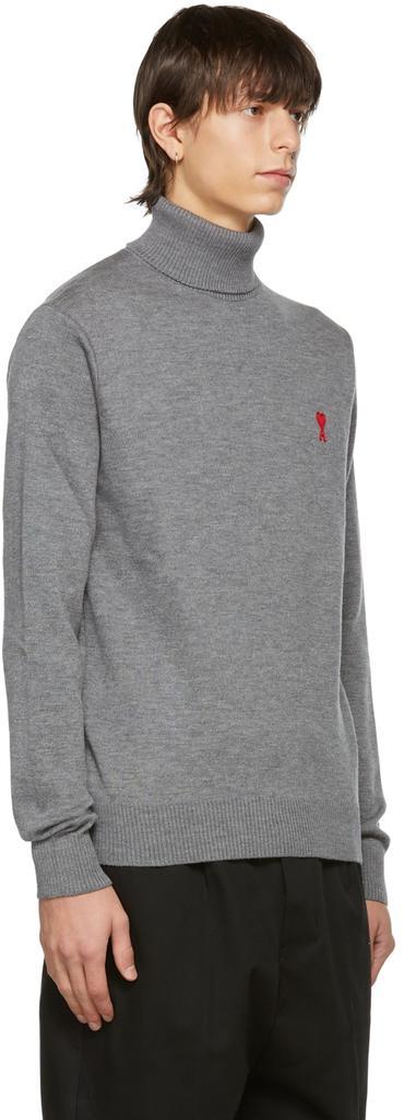 商品AMI|Gray Ami De Cœur Turtleneck,价格¥3095,第4张图片详细描述