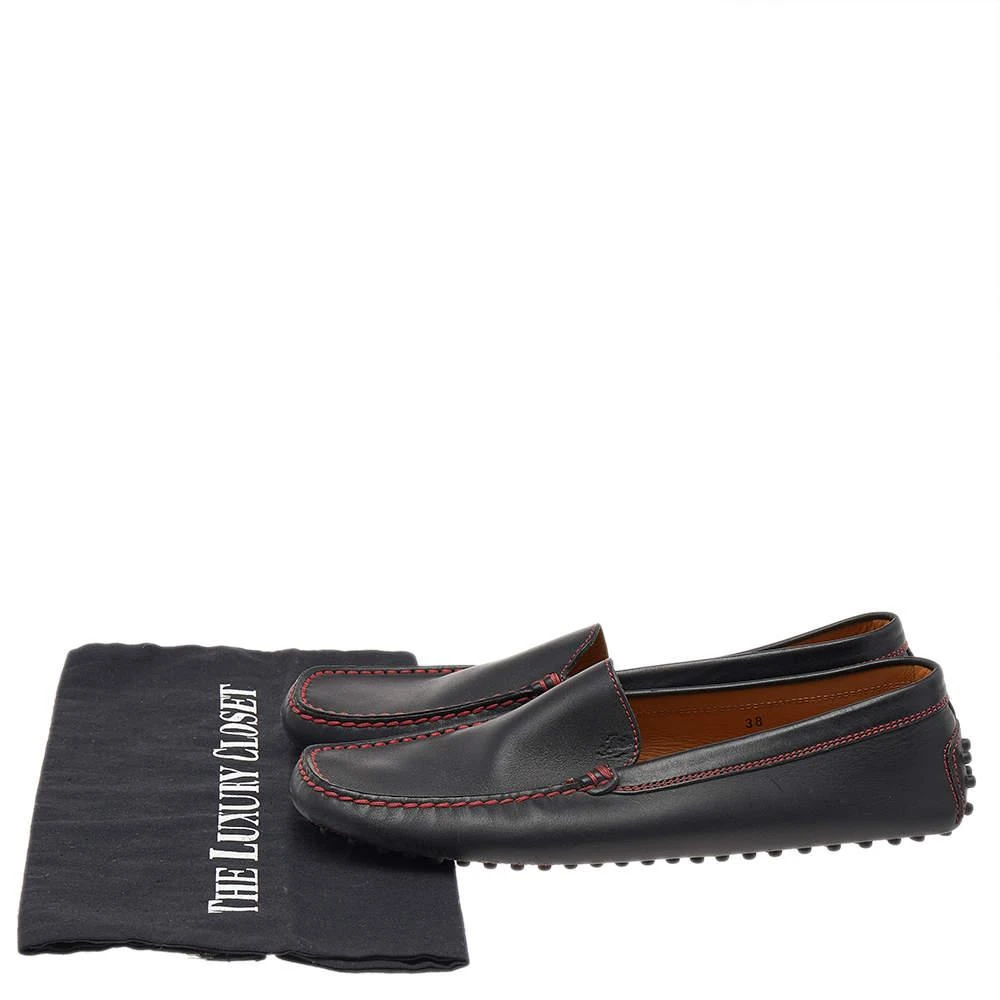 Tod's For Ferrari Black Leather Slip On Loafers Size 38 商品