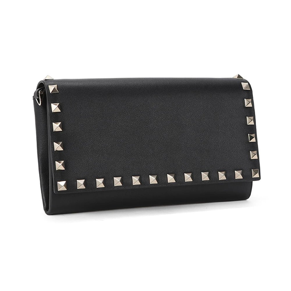 VALENTINO 女士黑色牛皮链式手拿单肩斜跨包 RW2P0652-BOL-0NO 商品