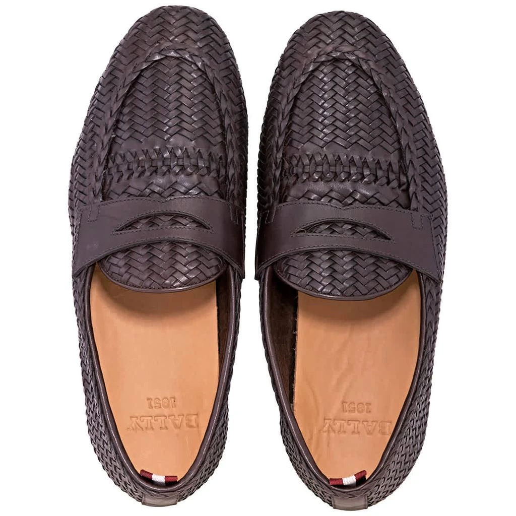 商品Bally|Bally Mens Brown Plinker Woven Loafers, Brand Size 6,价格¥1383,第3张图片详细描述