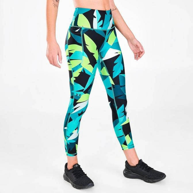 商品Under Armour|Women's Under Armour HeatGear No-Slip Waistband Allover Print Cropped Performance Leggings,价格¥301,第1张图片