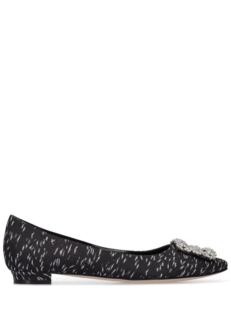 商品Manolo Blahnik|10mm Hangisi Jacquard Flats,价格¥3651,第1张图片