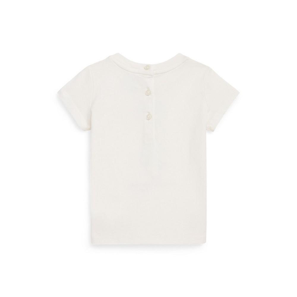 商品Ralph Lauren|Baby Girls Polo Bear Short Sleeve Jersey T-shirt,价格¥244,第4张图片详细描述