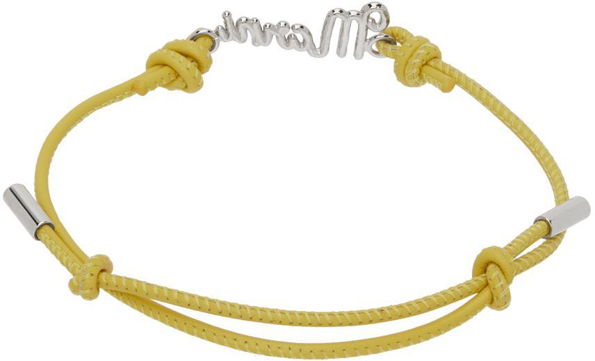 商品Marni|Yellow Leather Bracelet,价格¥1778,第4张图片详细描述