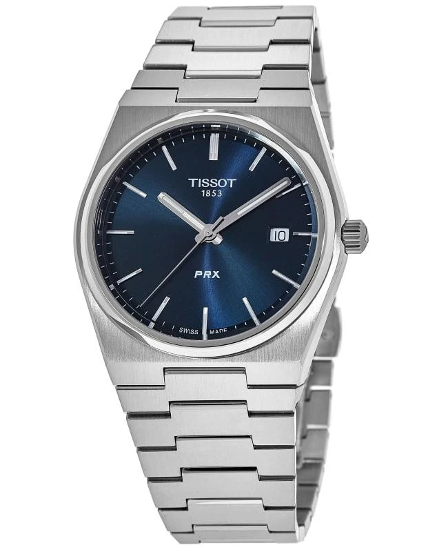 商品Tissot|Tissot PRX Quartz Blue Dial Steel Men's Watch T137.410.11.041.00,价格¥2321,第1张图片