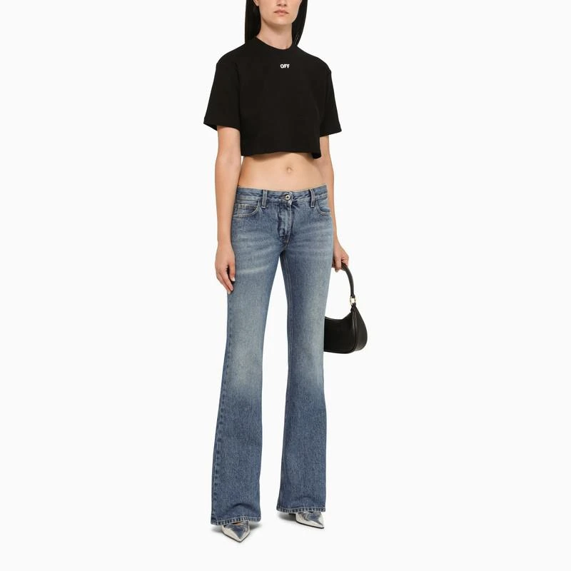 商品Off-White|Blue low-waisted jeans,价格¥1331,第2张图片详细描述