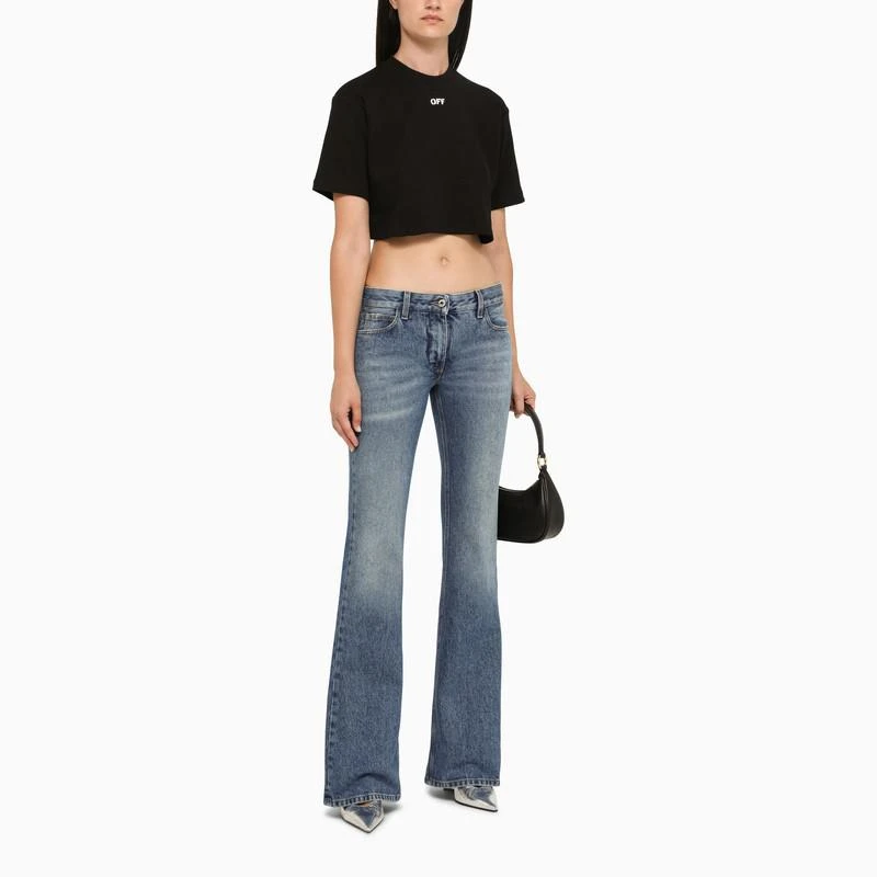 商品Off-White|Blue low-waisted jeans,价格¥1355,第2张图片详细描述