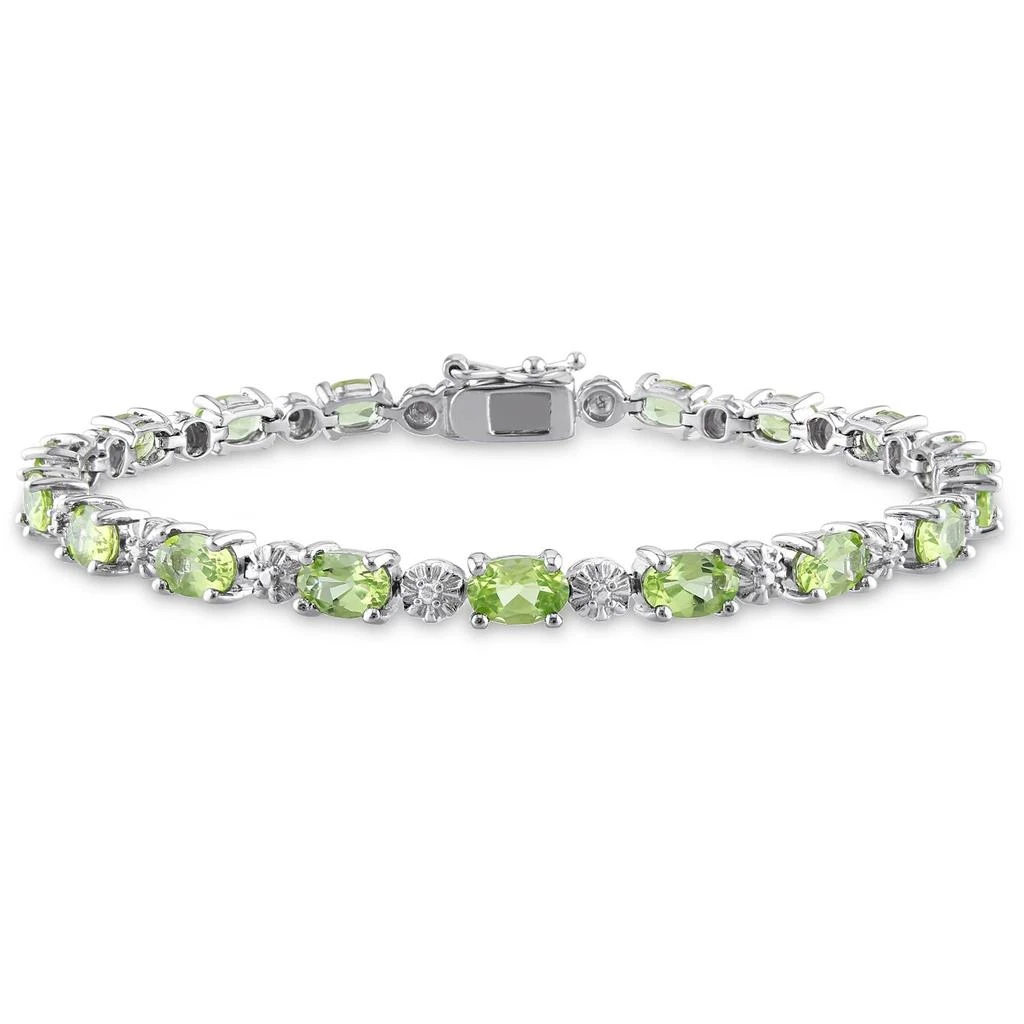 商品Julianna B|Peridot and Diamond Accent Bracelet,价格¥1428,第1张图片