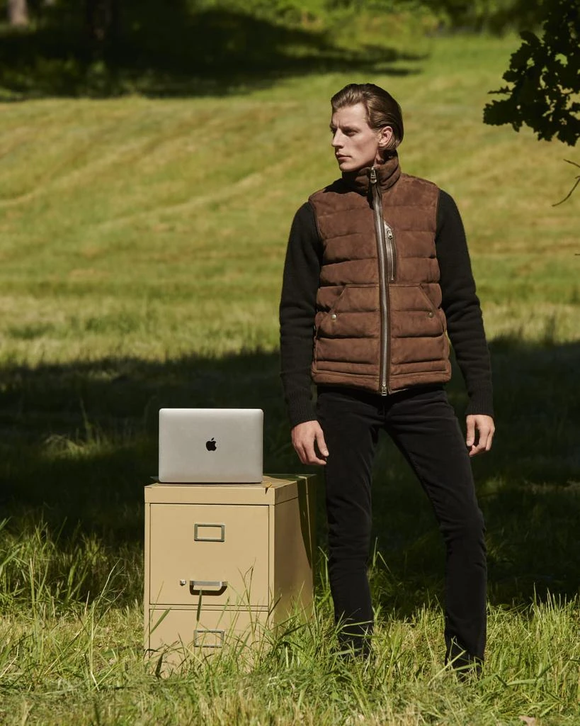 商品Tom Ford|Men's Suede Down Puffer Vest,价格¥24675,第2张图片详细描述