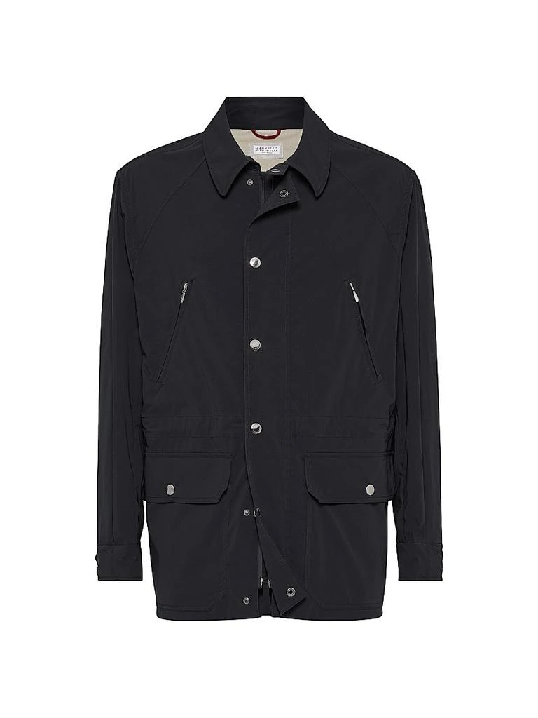 商品Brunello Cucinelli|Water Resistant Bonded Cotton Unlined Convertible Parka,价格¥23177,第1张图片