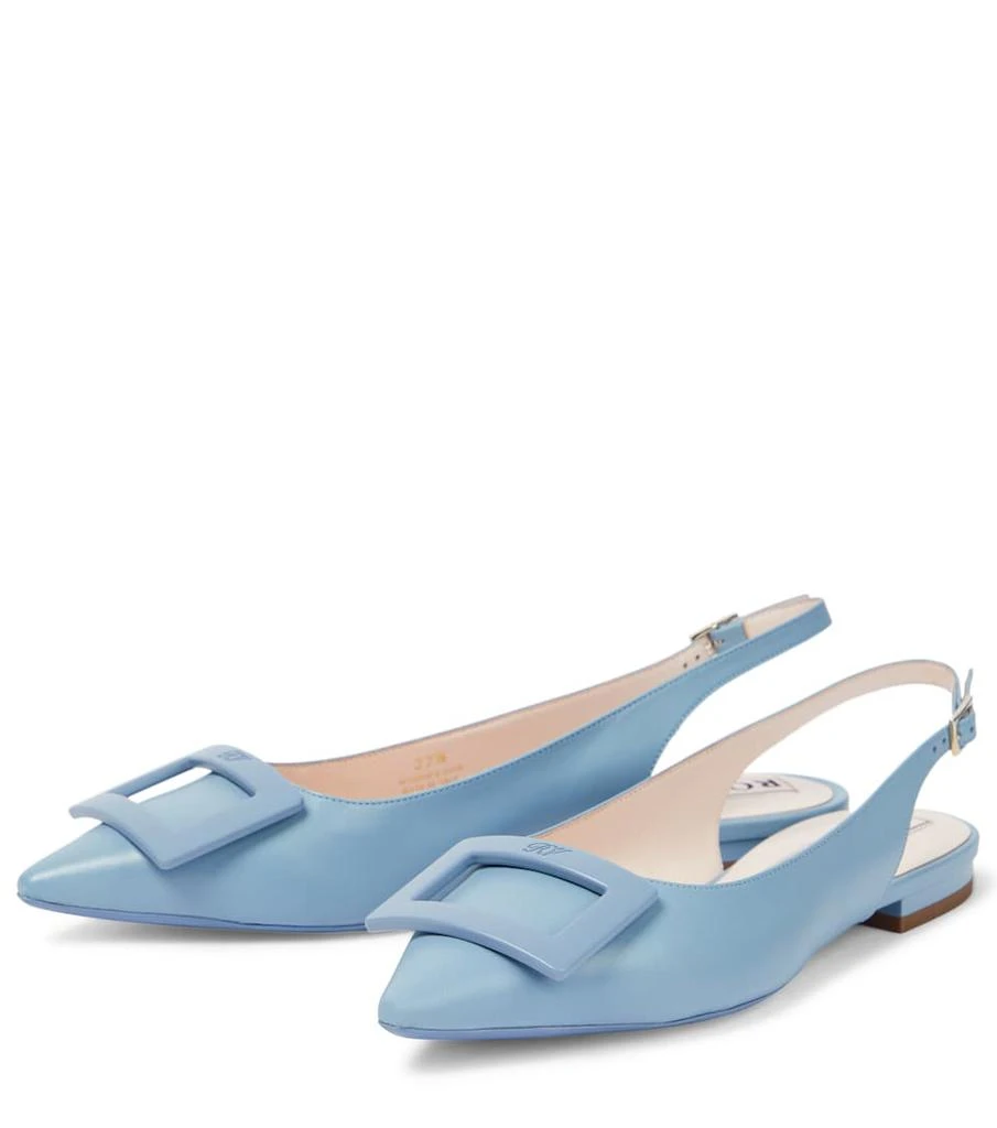 商品Roger Vivier|Gommettine leather slingback flats,价格¥4722,第5张图片详细描述