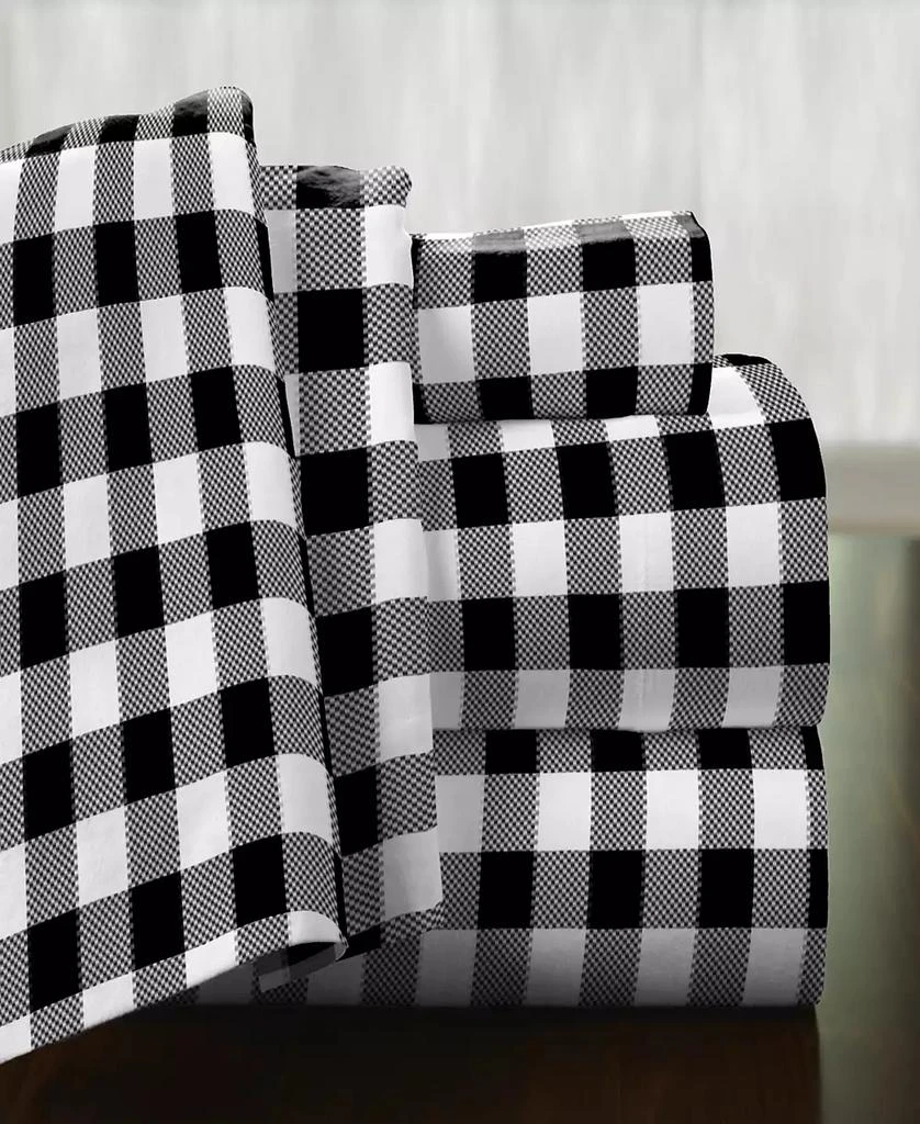 商品Pointehaven|Buffalo Plaid Superior Weight Cotton Flannel Sheet Set, California King,价格¥630,第1张图片