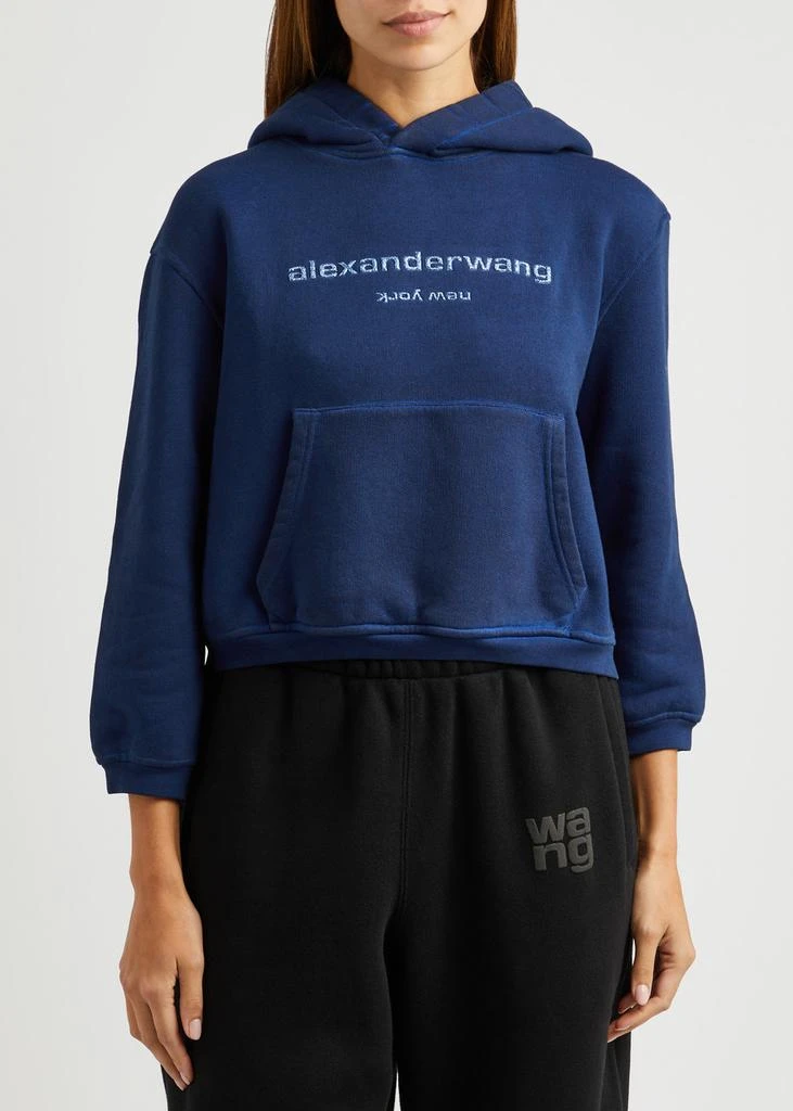 商品Alexander Wang|Logo hooded cotton sweatshirt ,价格¥1586,第2张图片详细描述