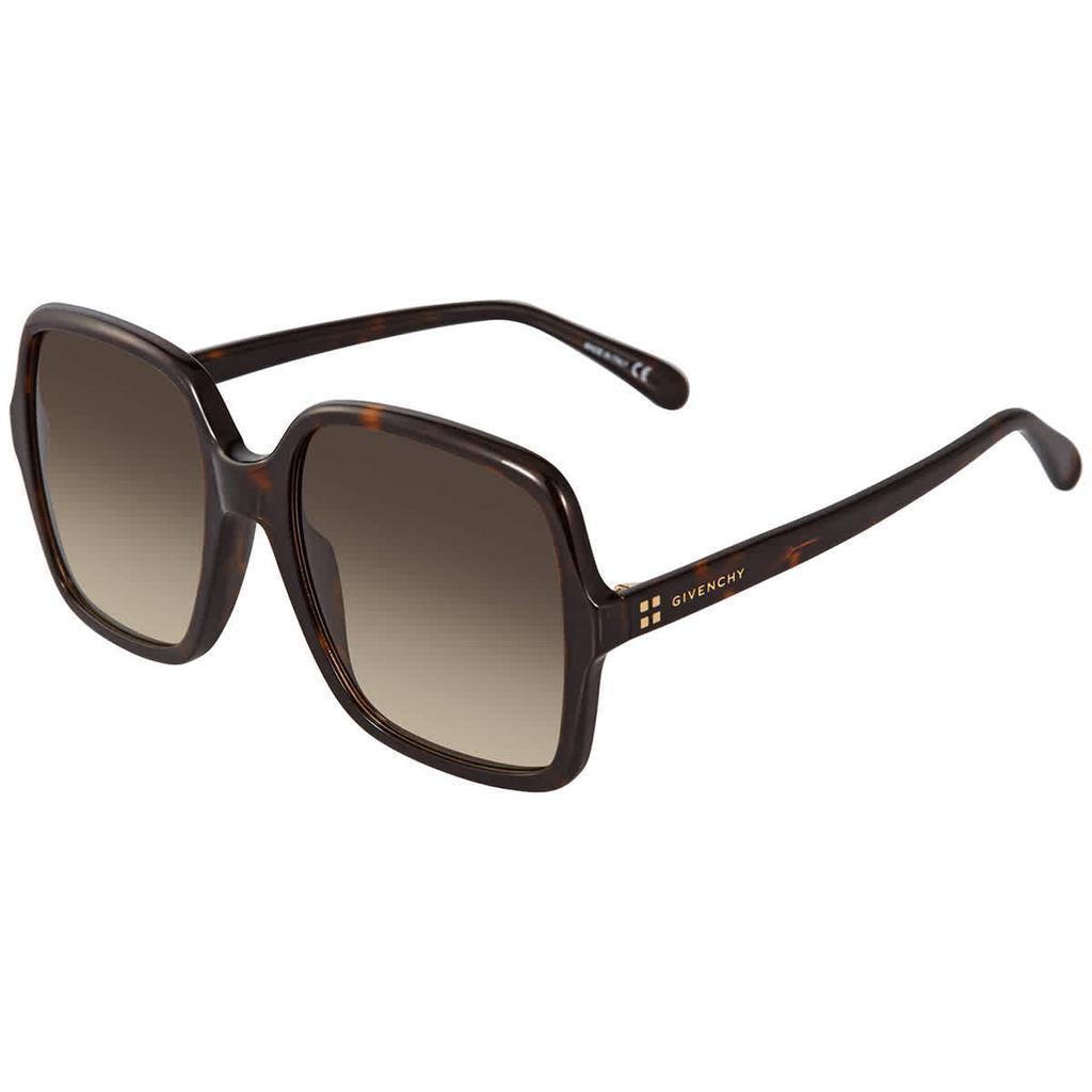 商品Givenchy|Brown Gradient Square Ladies Sunglasses GV 7123/G/S 0086 55,价格¥976,第1张图片