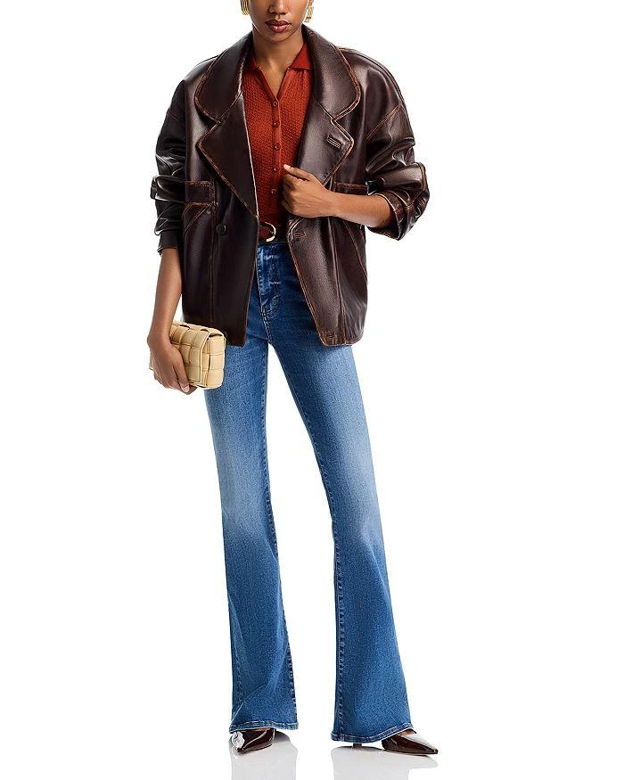商品FRAME|High Rise Flared Jeans in Mermaid,价格¥1397,第2张图片详细描述