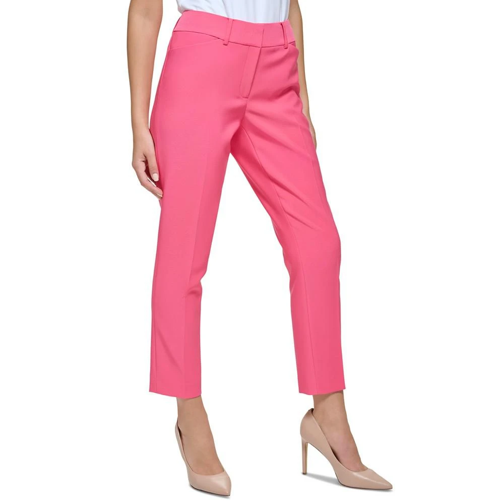 商品Tommy Hilfiger|Women's Solid Slim-Fit Straight-Leg Trouser Pants,价格¥746,第3张图片详细描述
