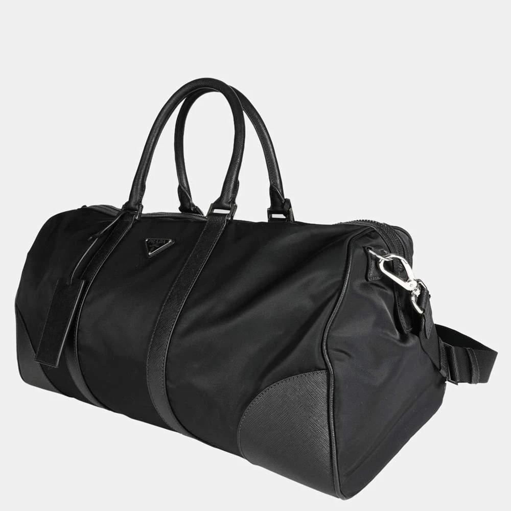 商品[二手商品] Prada|Prada Black Saffiano Leather Tessuto Duffle Bag,价格¥14735,第5张图片详细描述