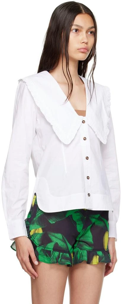 商品Ganni|White Organic Cotton Shirt,价格¥417,第2张图片详细描述