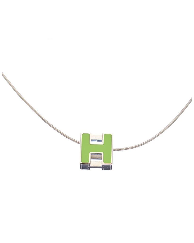 商品[二手商品] Hermes|Hermes Palladium H Cube Necklace (Authentic Pre-Owned),价格¥3974,第1张图片