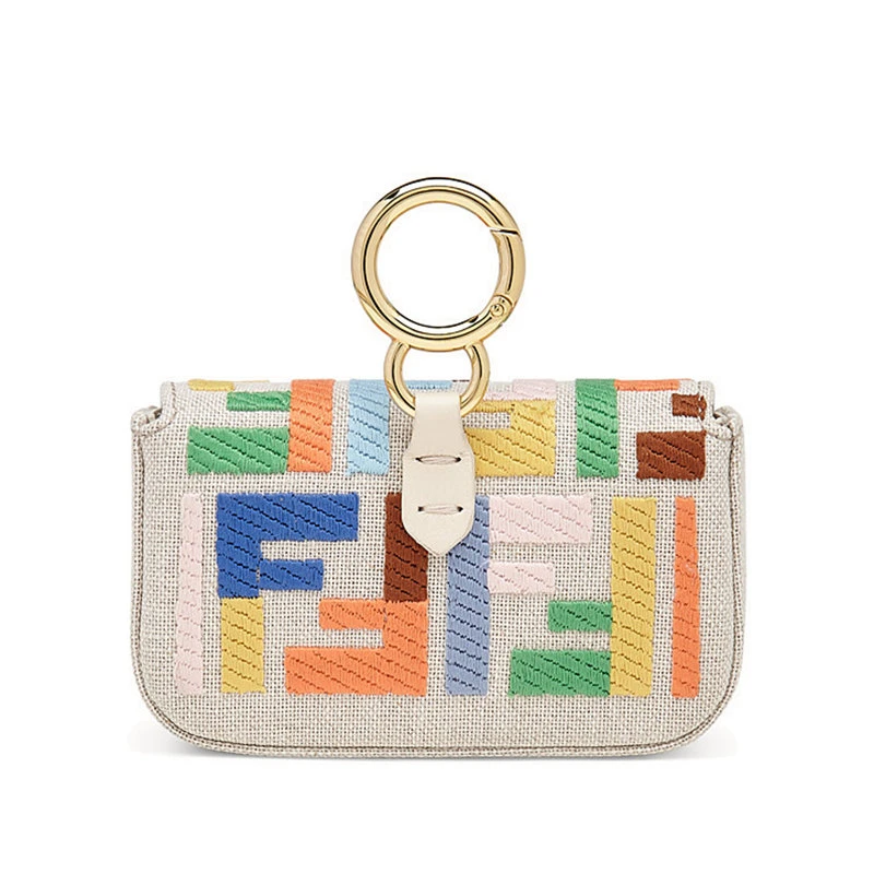 商品Fendi|【预售3-7天】FENDI/芬迪 20 BAGUETTE系列 NANO 米色帆布魅力法棍手提斜挎包  斜挎包 7AR844AB08F1AQK,价格¥5402,第5张图片详细描述