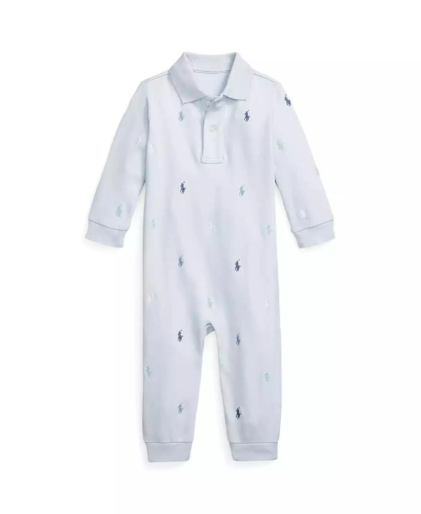 商品Ralph Lauren|Baby Boys Polo Pony Soft Polo Coverall,价格¥226,第1张图片